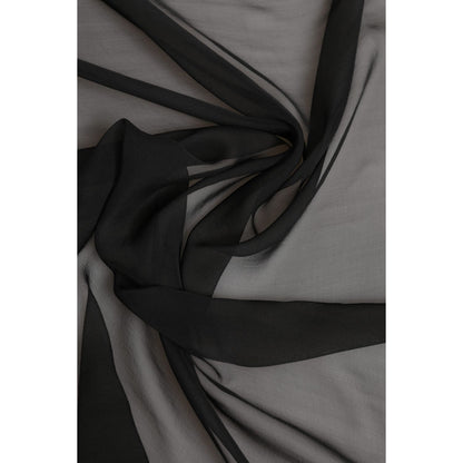 Dolce & Gabbana Gray Black Silk Square Women Foulard Scarf Dolce & Gabbana