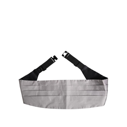 Dolce & Gabbana Gray Men 100% Silk Belt Wide Waist Cummerbund Dolce & Gabbana