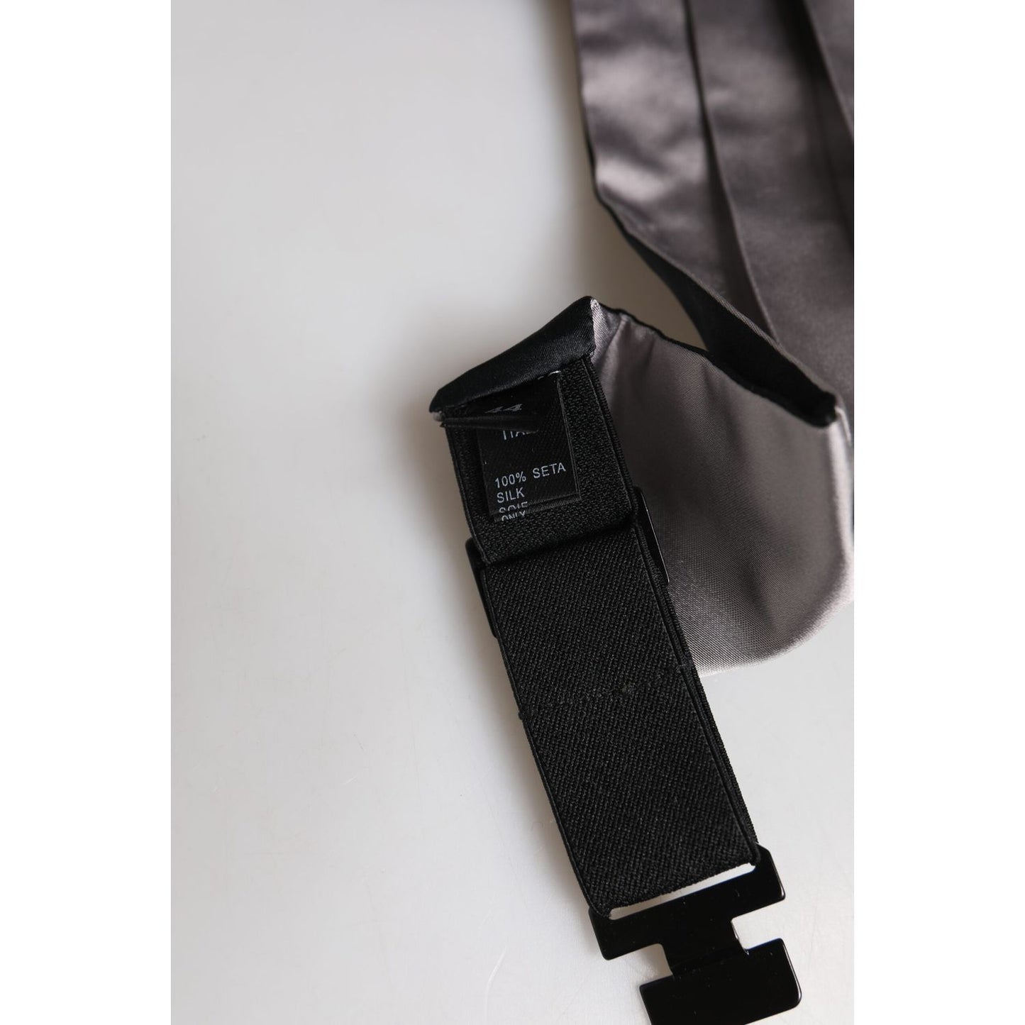 Dolce & Gabbana Gray Men 100% Silk Belt Wide Waist Cummerbund Dolce & Gabbana