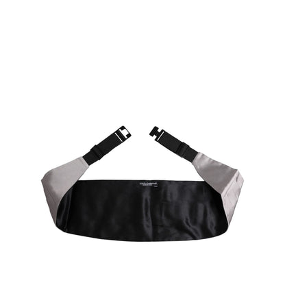 Dolce & Gabbana Gray Men 100% Silk Belt Wide Waist Cummerbund Dolce & Gabbana