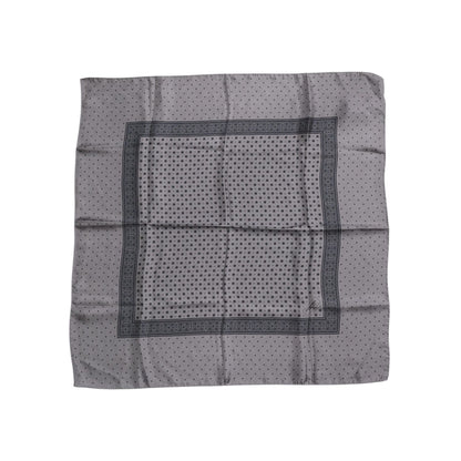 Dolce & Gabbana Gray Polka Dot Silk Square Men Foulard Scarf Dolce & Gabbana
