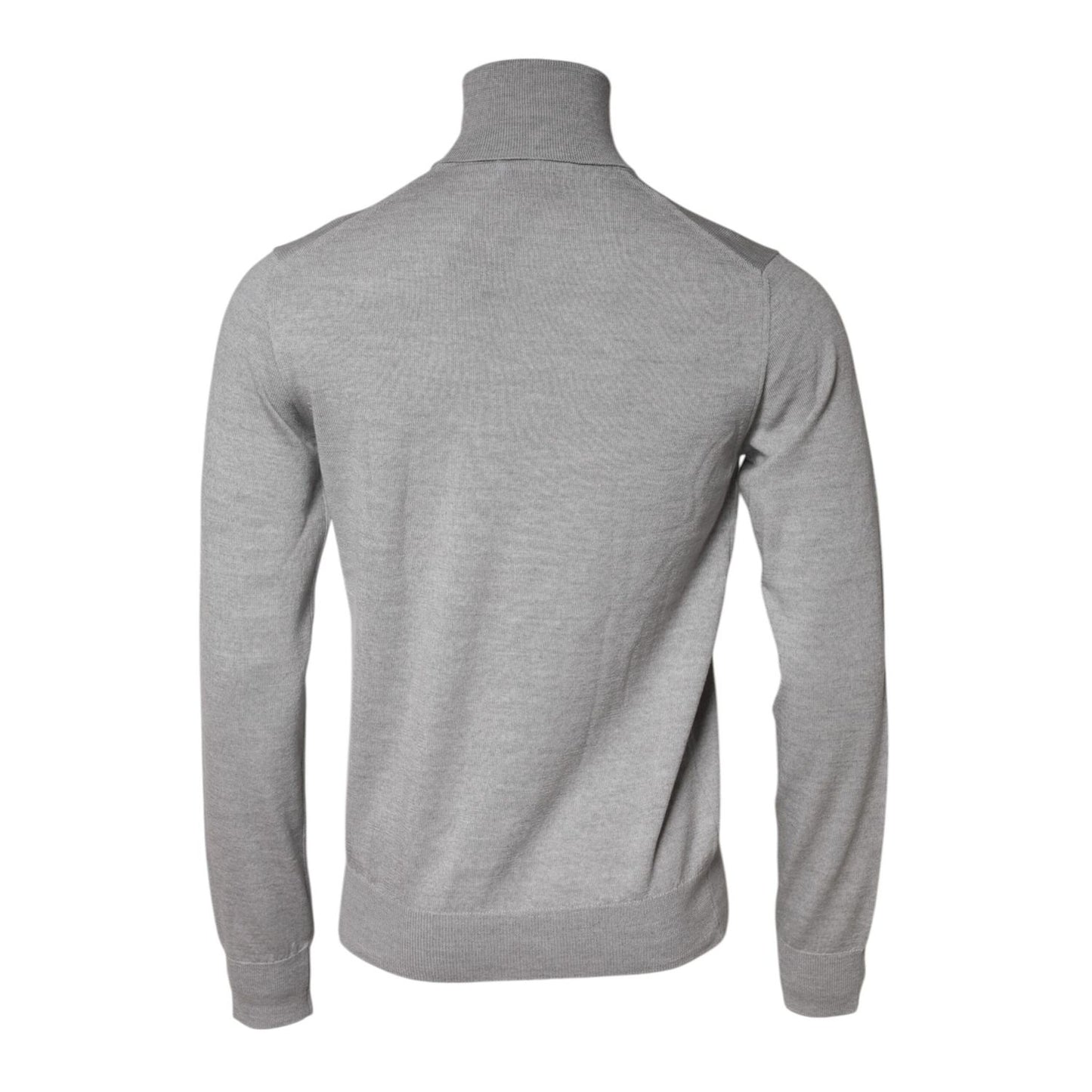 Dolce & Gabbana Gray Wool Knitted Men Pullover Sweater Dolce & Gabbana