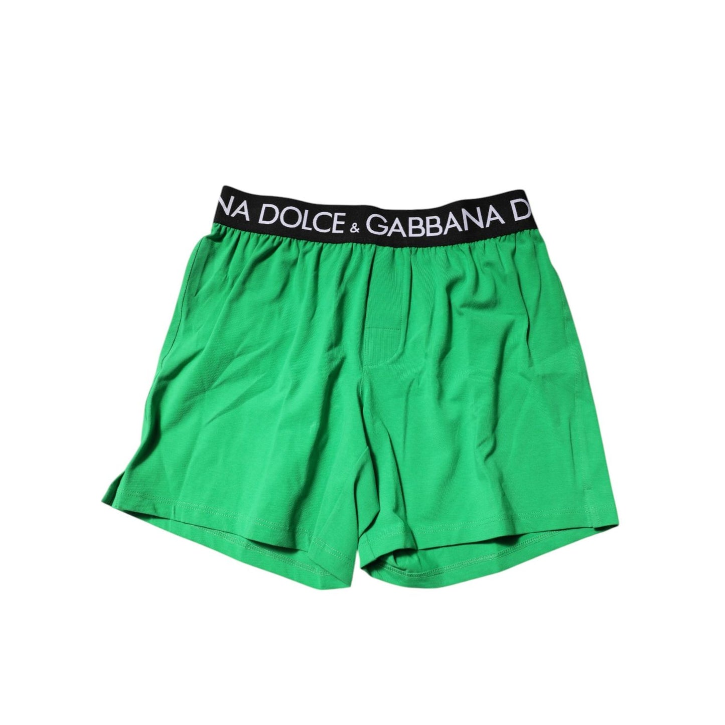 Dolce & Gabbana Green Cotton Regular Boxer Shorts Underwear Dolce & Gabbana