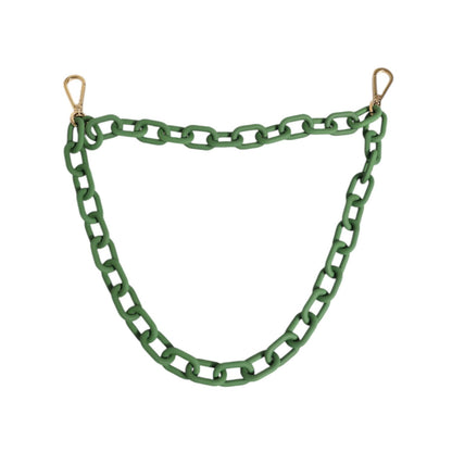 Dolce & Gabbana Green Plexy Acrylic Chunky Gold Hardware Wallet Chain