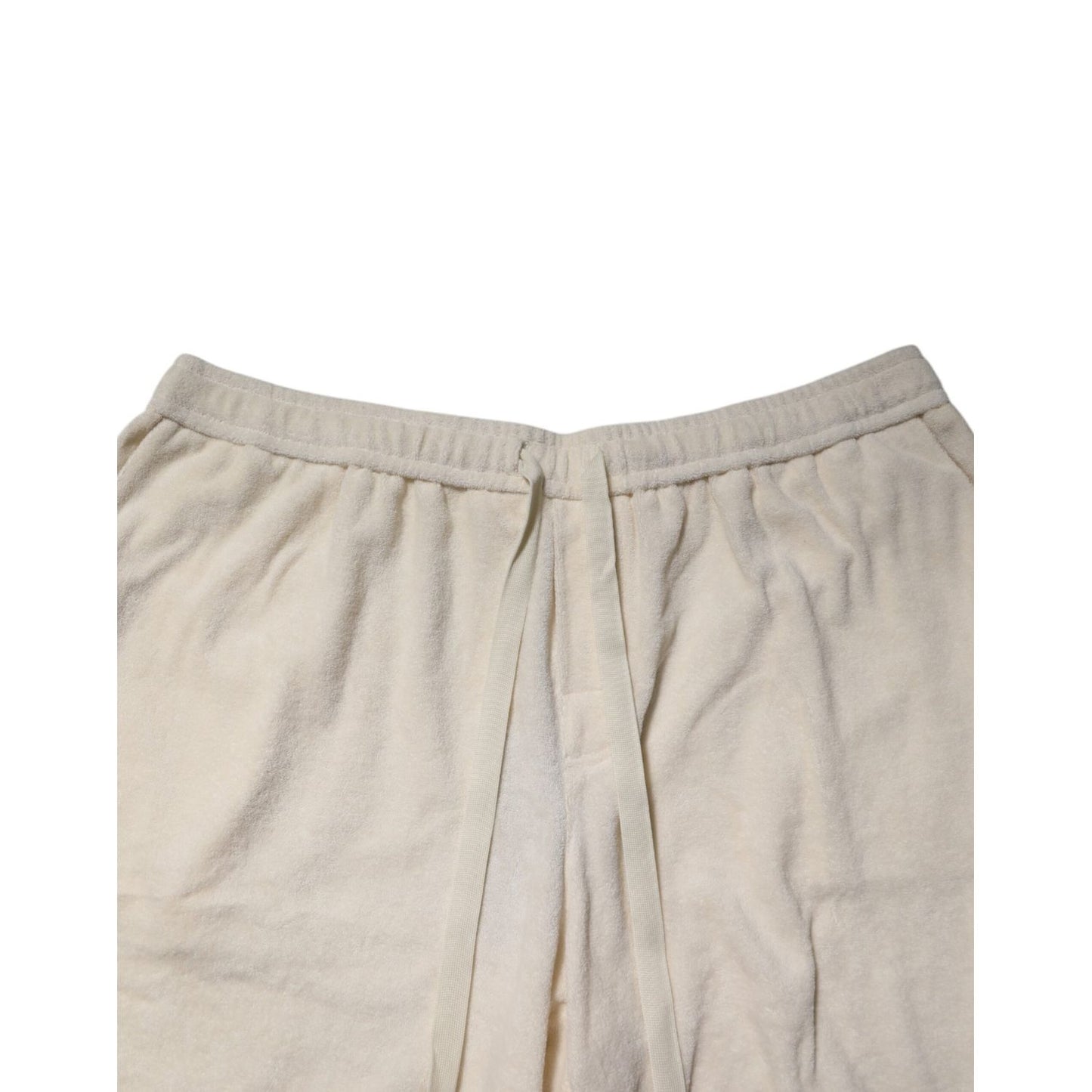 Dolce & Gabbana Ivory Cotton Men Bermuda Sweatshorts Shorts Dolce & Gabbana