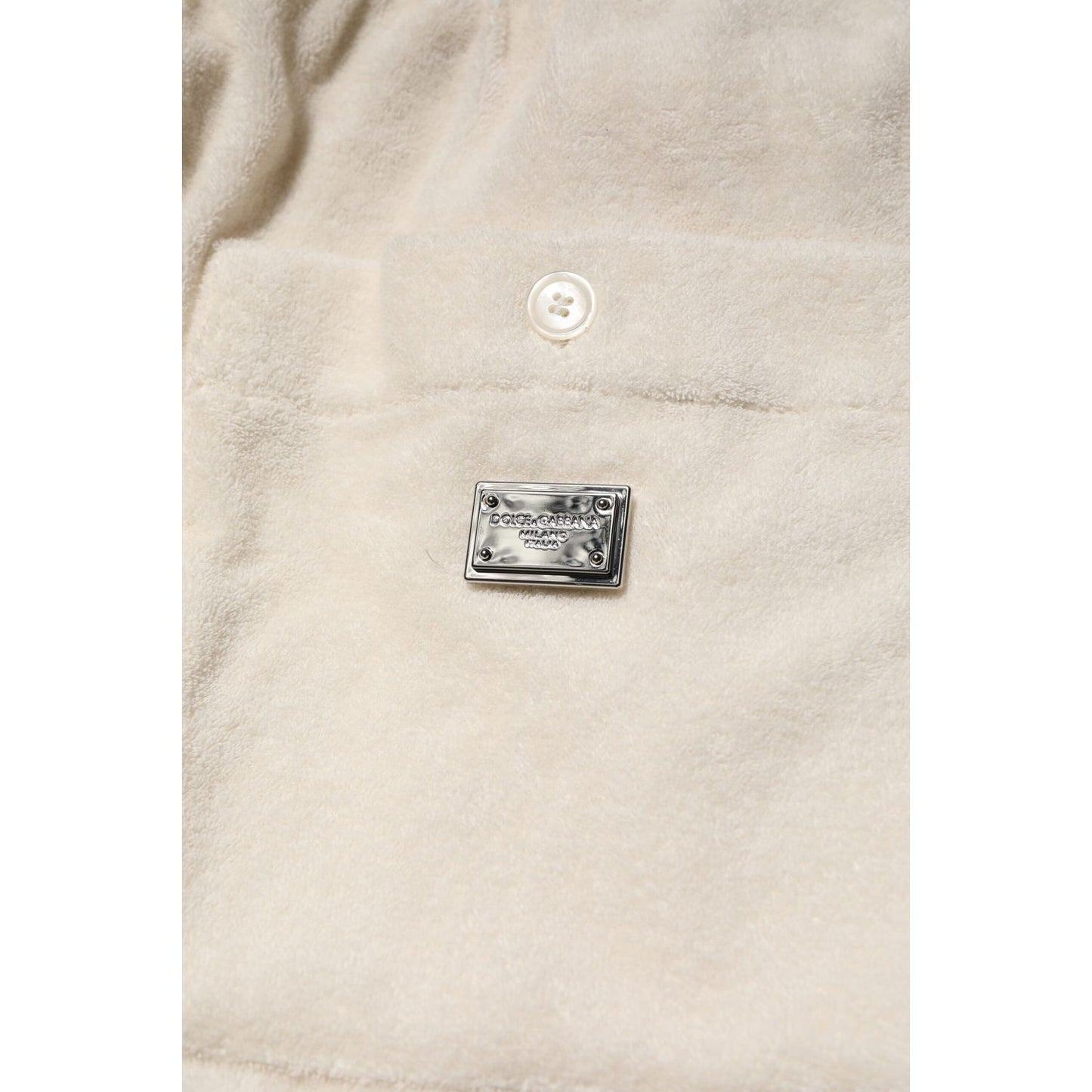 Dolce & Gabbana Ivory Cotton Men Bermuda Sweatshorts Shorts Dolce & Gabbana