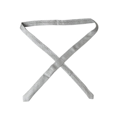 Dolce & Gabbana Light Gray Polka Dot Silk Adjustable Men Tie Dolce & Gabbana