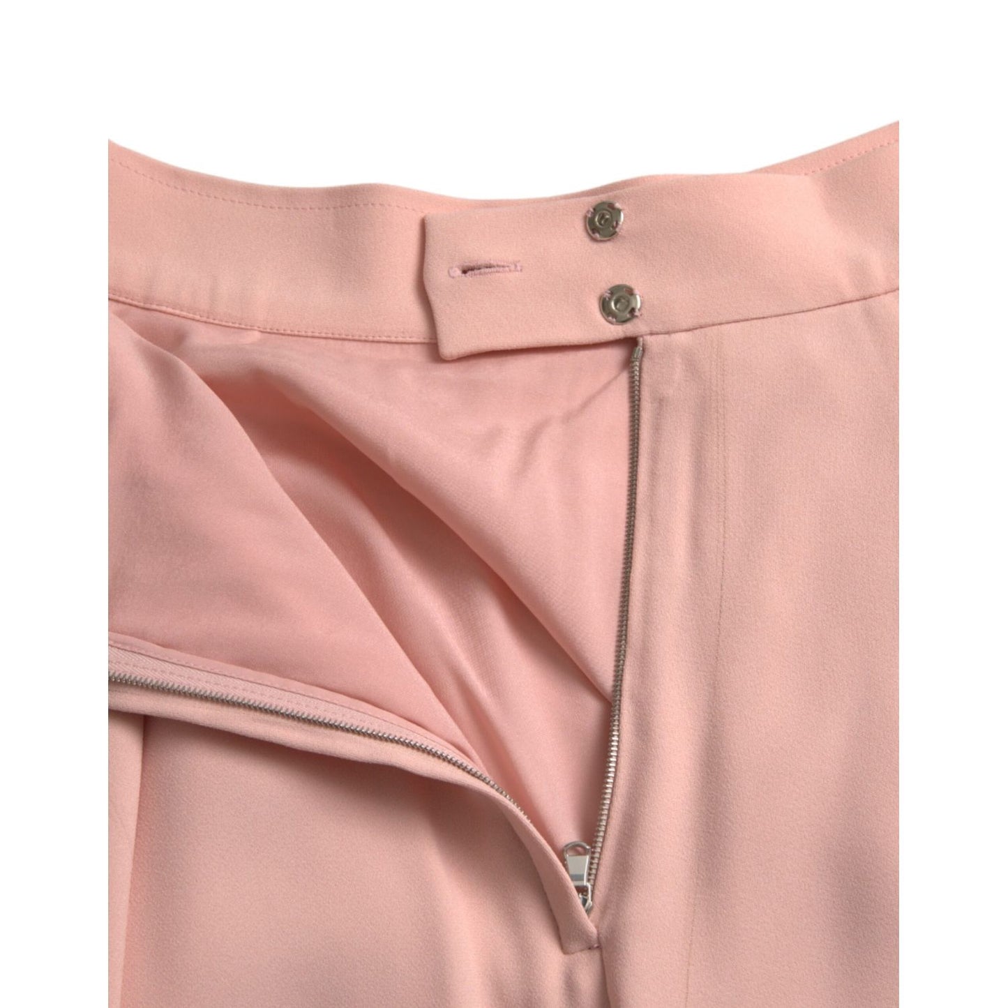 Dolce & Gabbana Light Powder Rose Viscose Pleated Skirt