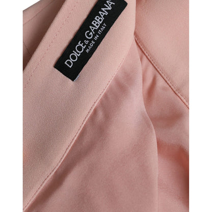 Dolce & Gabbana Light Powder Rose Viscose Pleated Skirt