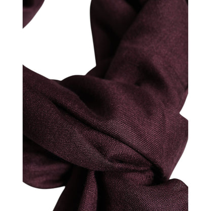 Dolce & Gabbana Maroon Cashmere Neck Warmer Wrap Shawl Scarf