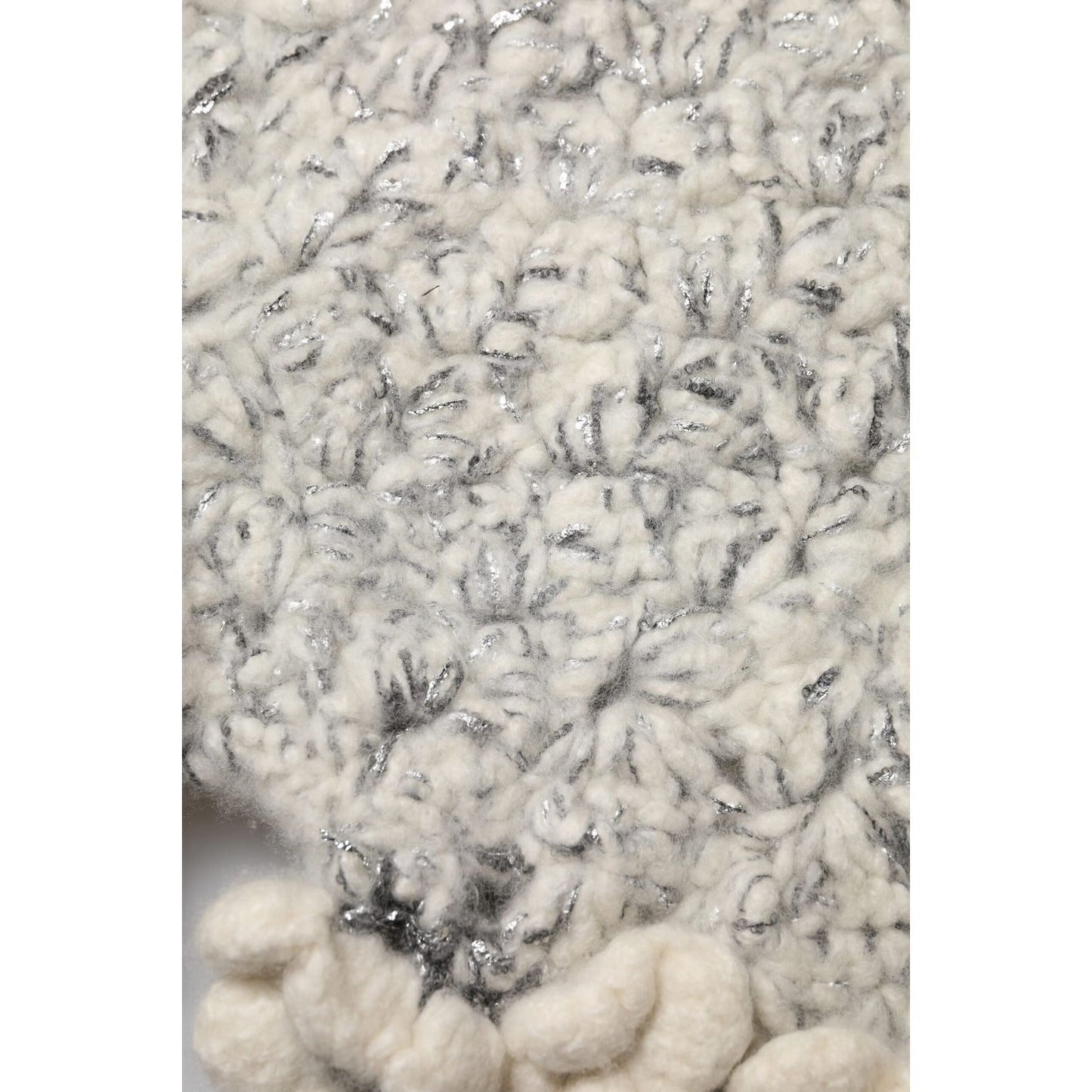 Dolce & Gabbana Metallic Bouclé Knit Cashmere Ruffled Shorts Dolce & Gabbana