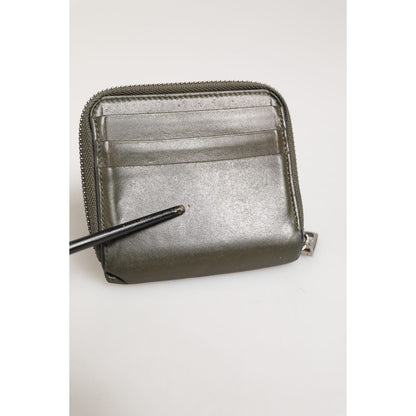 Dolce & Gabbana Military Green Leather Logo Plaque Card Holder Coin Purse Wallet Dolce & Gabbana