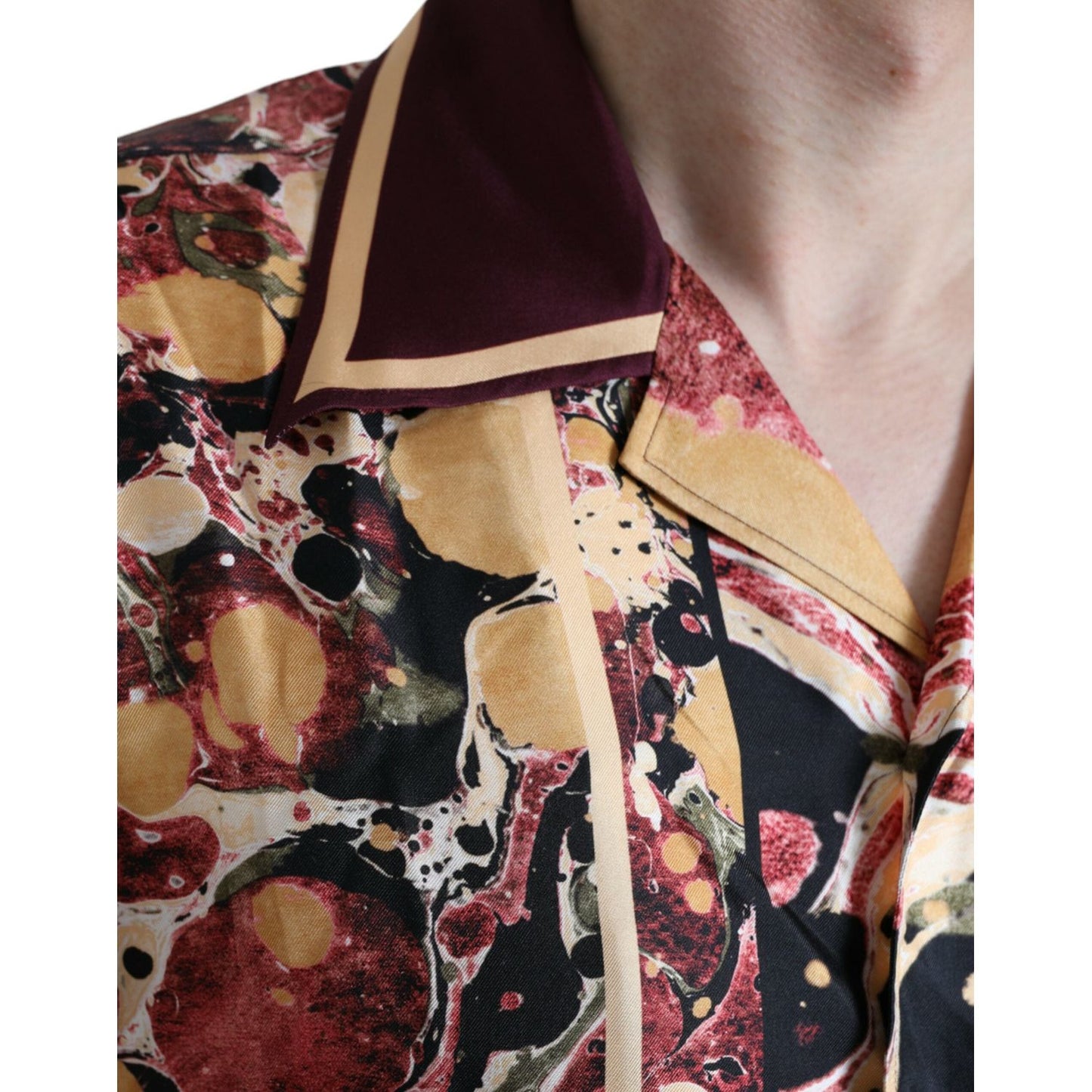 Dolce & Gabbana Multicolor Button Down Silk Shirt 1728,67345645728,Clothing,Dolce & Gabbana,IT37 | XS,IT38 | XS,IT39 | S,Material: 100% Silk,Men,Men - Clothing,Multicolor,New with tags,Shirts - Clothing,Shirts - Men - Clothing,Shortsleeve - Shirts - Cloth