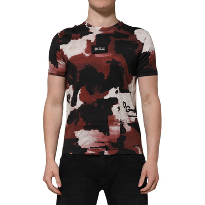 Dolce & Gabbana Multicolor Camouflage Men Crew Neck T-shirt Dolce & Gabbana