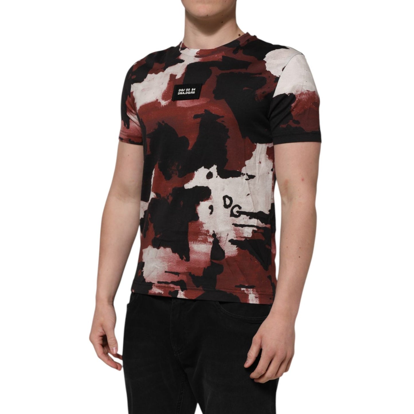 Dolce & Gabbana Multicolor Camouflage Men Crew Neck T-shirt Dolce & Gabbana