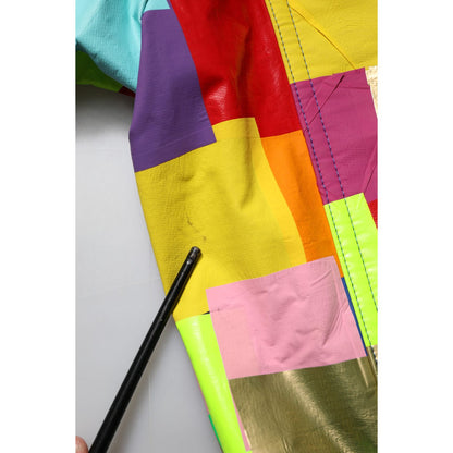 Dolce & Gabbana Multicolor Cotton Full Zip Men Biker Jacket Dolce & Gabbana