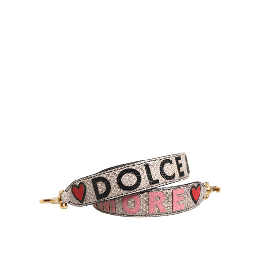 Dolce & Gabbana Multicolor DG AMORE Patch Bag Accessory Shoulder Strap1728,67345645728,Bags,Dolce & Gabbana,Leather Accessories - Women - Bags,Material: 90% Ayers 10% Calfskin,New with tags,Shoulder Straps - Bags,Women,Women - Bags