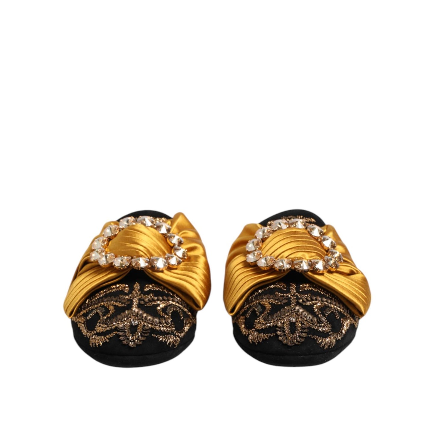 Dolce & Gabbana Multicolor Embellished Flat Sandals Shoes Dolce & Gabbana