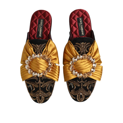 Dolce & Gabbana Multicolor Embellished Flat Sandals Shoes Dolce & Gabbana