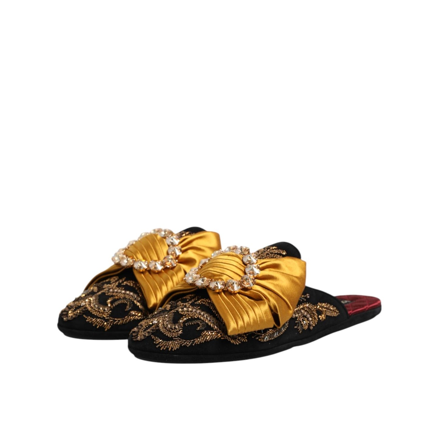 Dolce & Gabbana Multicolor Embellished Flat Sandals Shoes Dolce & Gabbana