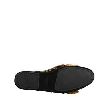 Dolce & Gabbana Multicolor Embellished Flat Sandals Shoes Dolce & Gabbana