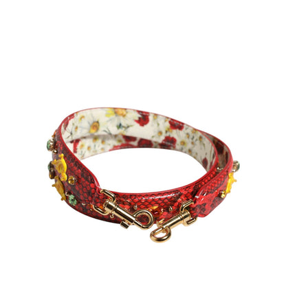 Dolce & Gabbana Multicolor Embellished Handbag Accessory Shoulder Strap 1728,67345645728,Bags,Dolce & Gabbana,Leather Accessories - Women - Bags,Material: 100% Python Leather,New with tags,Shoulder Straps - Bags,Women,Women - Bags