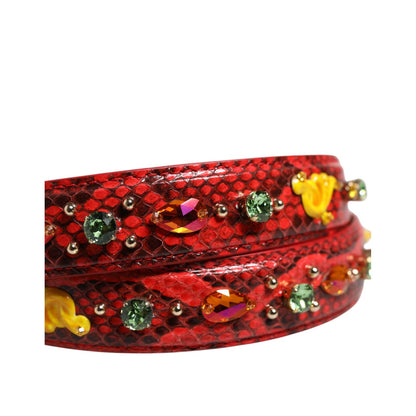 Dolce & Gabbana Multicolor Embellished Handbag Accessory Shoulder Strap 1728,67345645728,Bags,Dolce & Gabbana,Leather Accessories - Women - Bags,Material: 100% Python Leather,New with tags,Shoulder Straps - Bags,Women,Women - Bags