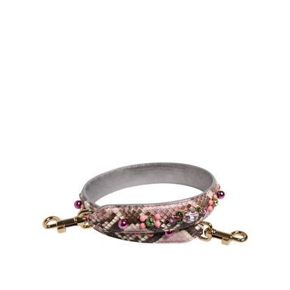Dolce & Gabbana Multicolor Embellished Handbag Shoulder Strap 1728,67345645728,Bags,Dolce & Gabbana,Leather Accessories - Women - Bags,Material: 100% Python Leather,New with tags,Shoulder Straps - Bags,Women,Women - Bags