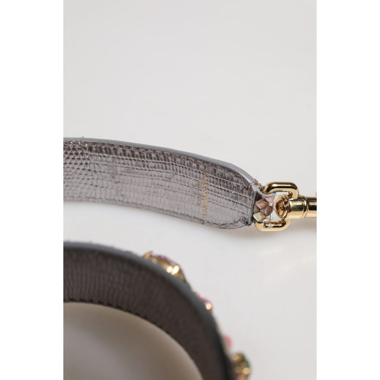 Dolce & Gabbana Multicolor Embellished Handbag Shoulder Strap 1728,67345645728,Bags,Dolce & Gabbana,Leather Accessories - Women - Bags,Material: 100% Python Leather,New with tags,Shoulder Straps - Bags,Women,Women - Bags