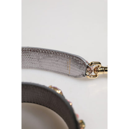 Dolce & Gabbana Multicolor Embellished Handbag Shoulder Strap 1728,67345645728,Bags,Dolce & Gabbana,Leather Accessories - Women - Bags,Material: 100% Python Leather,New with tags,Shoulder Straps - Bags,Women,Women - Bags