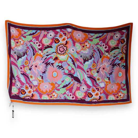 Dolce & Gabbana Multicolor Floral Print Cotton Beach Towel Dolce & Gabbana