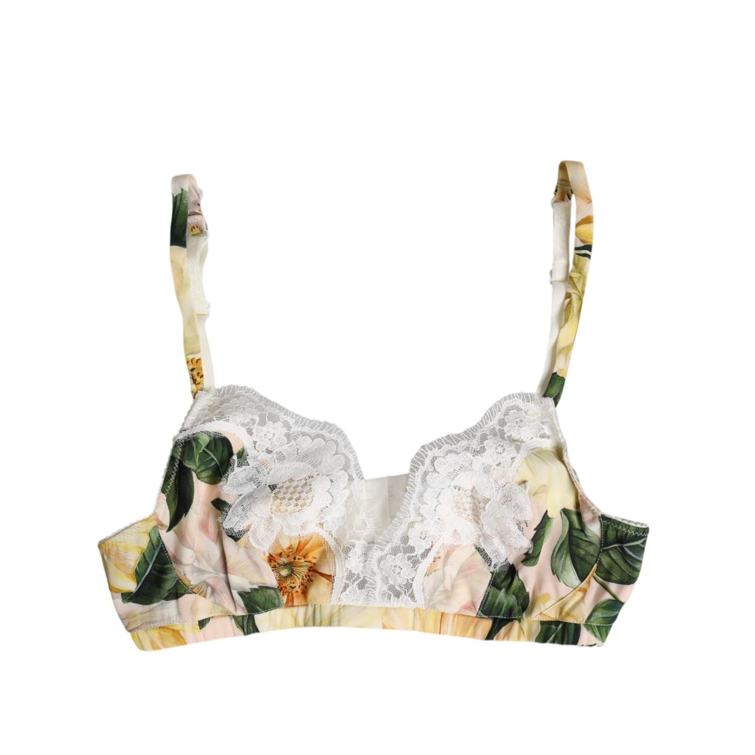 Dolce & Gabbana Multicolor Floral Print Non Wire Bra Underwear