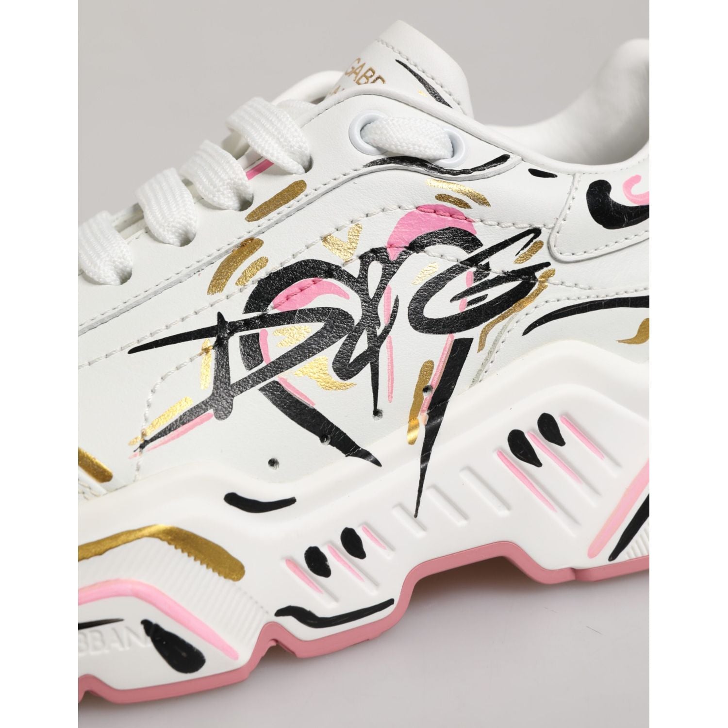 Dolce & Gabbana Multicolor Hand Painted DAYMASTER Sneaker Shoes