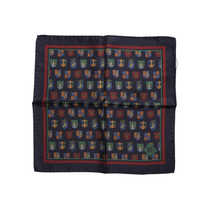 Dolce & Gabbana Multicolor Medals Square Foulard Scarf Dolce & Gabbana