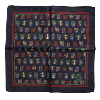 Dolce & Gabbana Multicolor Medals Square Foulard Scarf Dolce & Gabbana