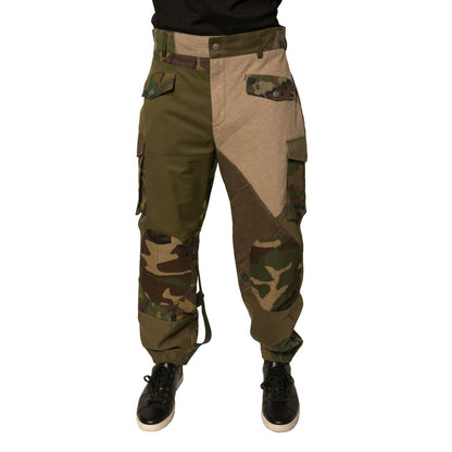 Dolce & Gabbana Multicolor Patchwork Flight Cargo Pants 1728,67345645728,Cargo Pants - Pants - Clothing,Clothing,Dolce & Gabbana,IT50 | L,Jeans & Pants - Men - Clothing,Material: 60% Cotton 30% Hemp 10% Nylon,Men,Men - Clothing,Multicolor,Pants - Clothing