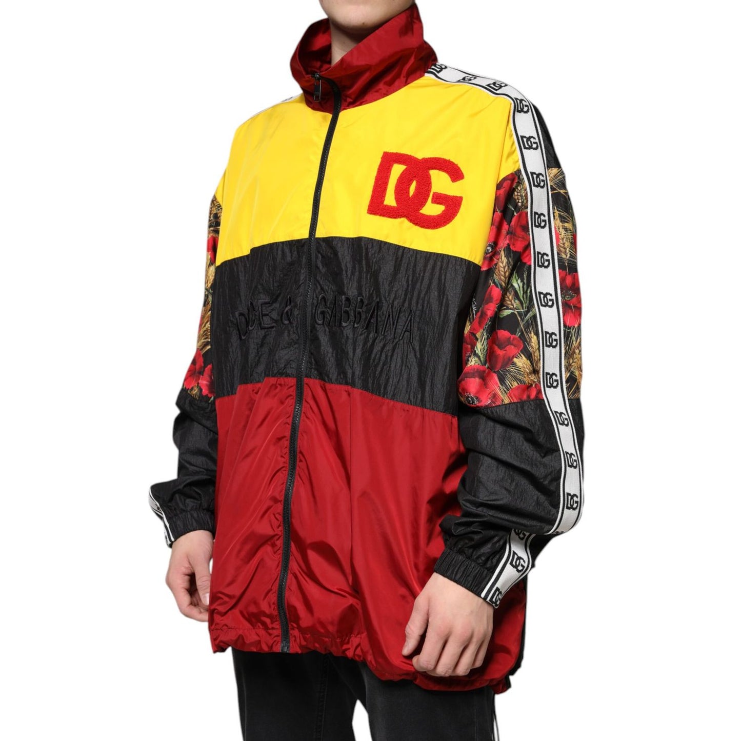 Dolce & Gabbana Multicolor Patchwork Men Full Zip Sweater1728,67345645728,Clothing,Dolce & Gabbana,IT48 | M,Material: 100% Polyester,Men,Men - Clothing,Multicolor,New with tags,Sweaters - Clothing,Sweaters - Men - Clothing,Sweatshirts - Sweaters - Clothin