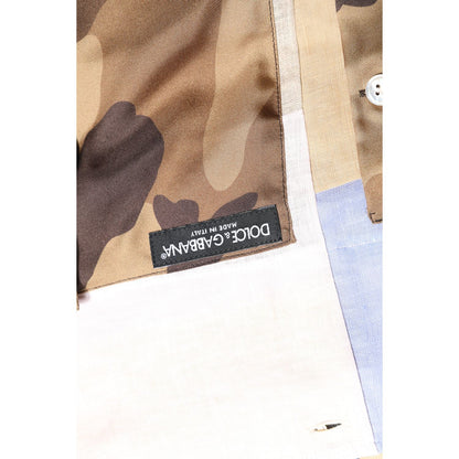 Dolce & Gabbana Multicolor Patchwork Short Sleeve Shirt Dolce & Gabbana