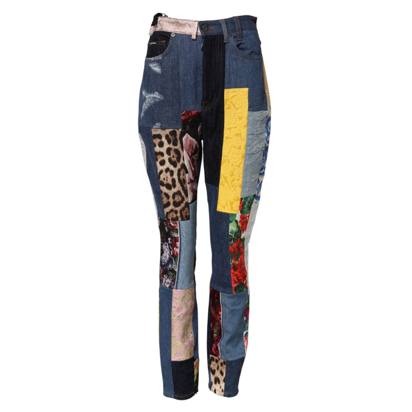 Dolce & Gabbana Multicolor Patchwork Skinny Denim Jeans Dolce & Gabbana