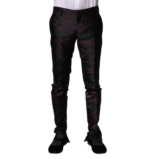 Dolce & Gabbana Multicolor Polyester Patterned Pants 1728,67345645728,Clothing,Dolce & Gabbana,Dress Pants - Pants - Clothing,IT48 | M,Jeans & Pants - Men - Clothing,Material: 94% Polyester 6% Polyester Film Fiber,Men,Men - Clothing,Multicolor,New with ta