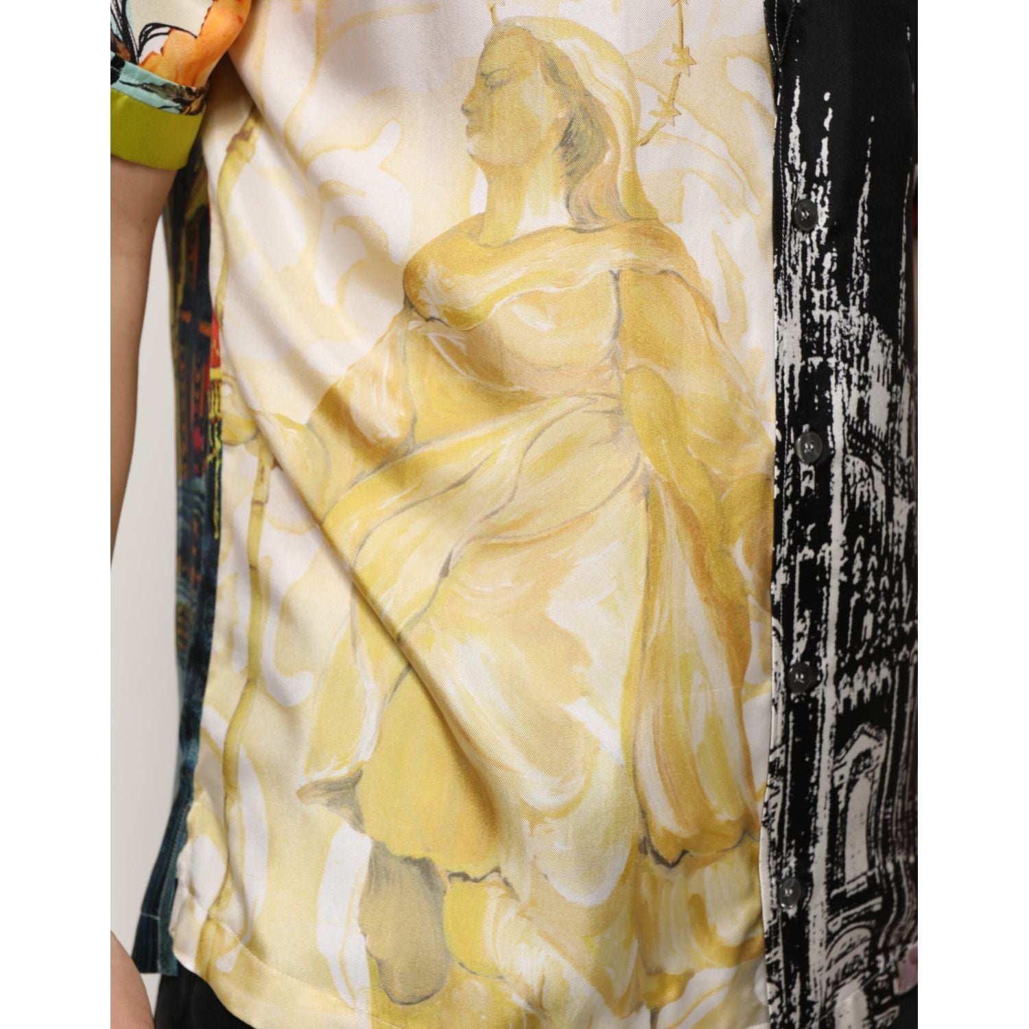 Dolce & Gabbana Multicolor Printed Button Down Casual Shirt