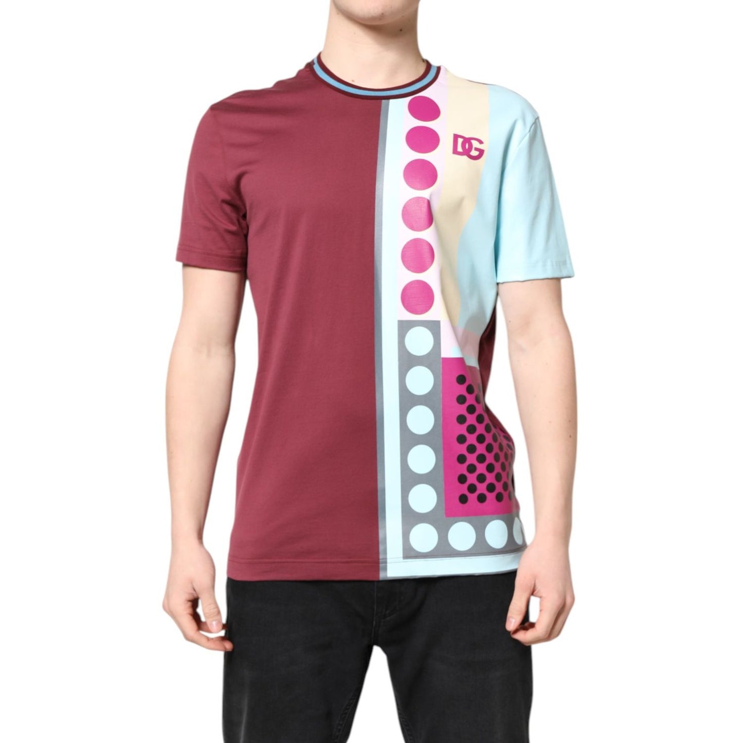 Dolce & Gabbana Multicolor Printed Logo Short Sleeve T-shirt Dolce & Gabbana