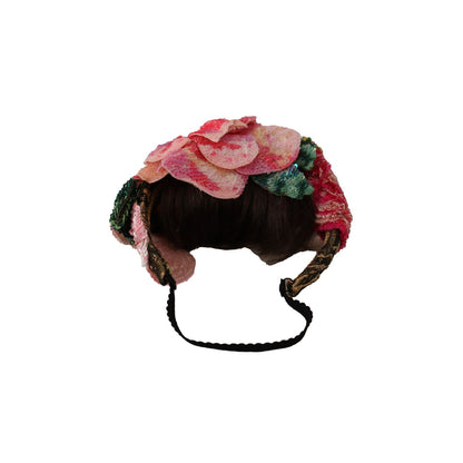 Dolce & Gabbana Multicolor Sequined Lurex Black Hair Headband Dolce & Gabbana