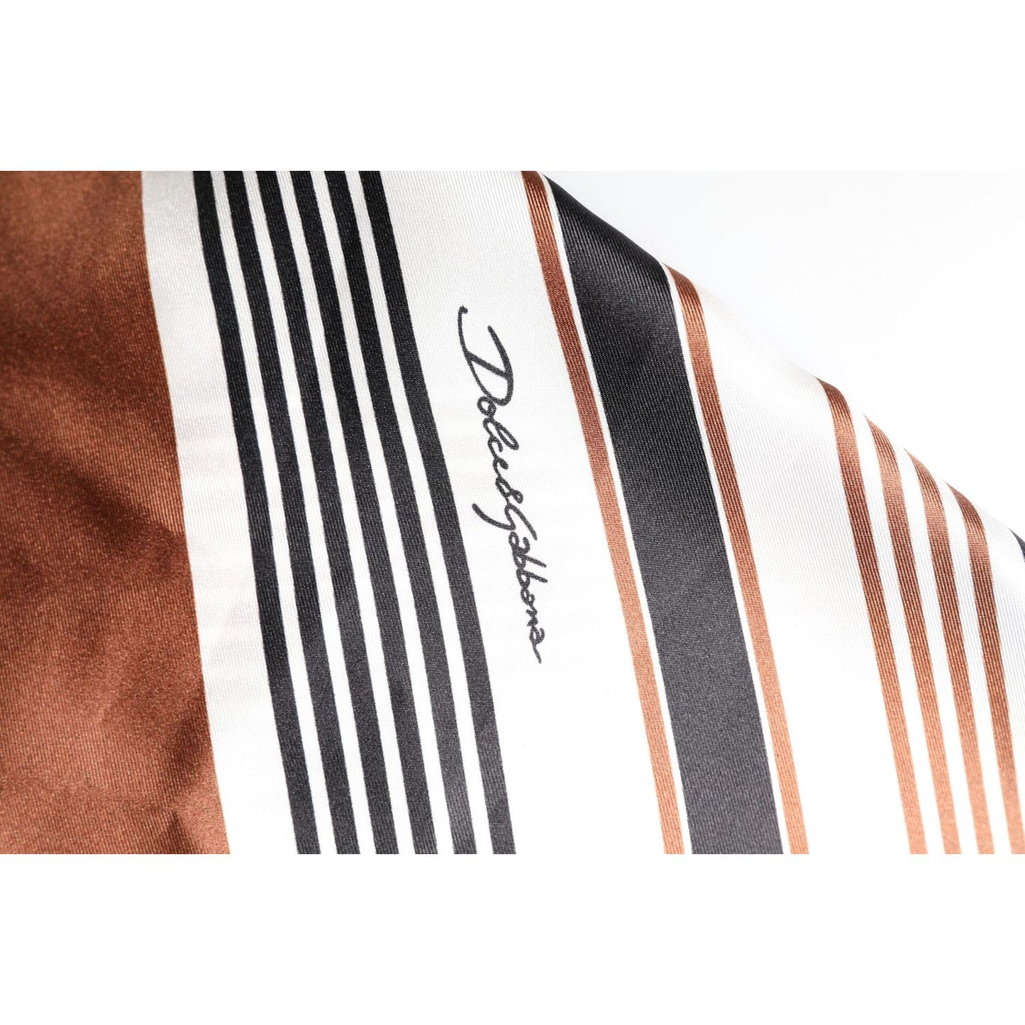 Dolce & Gabbana Multicolor Striped Silk Short Sleeves Shirt Dolce & Gabbana