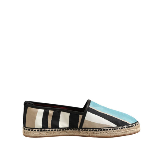 Dolce & Gabbana Multicolor Stripes Canvas Flat Espadrille Shoes Dolce & Gabbana