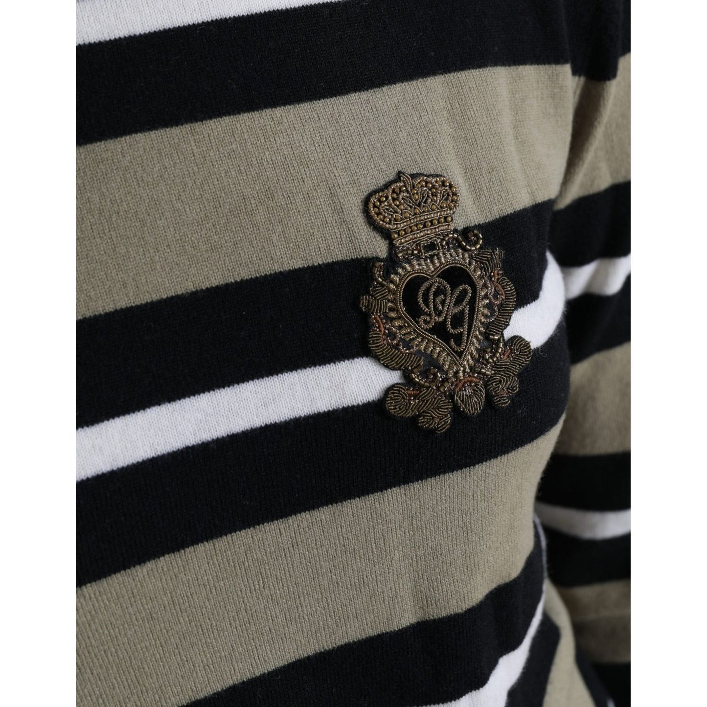 Dolce & Gabbana Multicolor Stripes Logo Turtle Neck Pullover Sweater 1728,67345645728,Clothing,Dolce & Gabbana,IT40|S,Material: 100% Virgin Wool,Multicolor,New with tags,Sweaters - Clothing,Sweaters - Women - Clothing,Turtlenecks - Sweaters - Clothing,Wom
