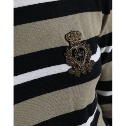 Dolce & Gabbana Multicolor Stripes Logo Turtle Neck Pullover Sweater 1728,67345645728,Clothing,Dolce & Gabbana,IT40|S,Material: 100% Virgin Wool,Multicolor,New with tags,Sweaters - Clothing,Sweaters - Women - Clothing,Turtlenecks - Sweaters - Clothing,Wom