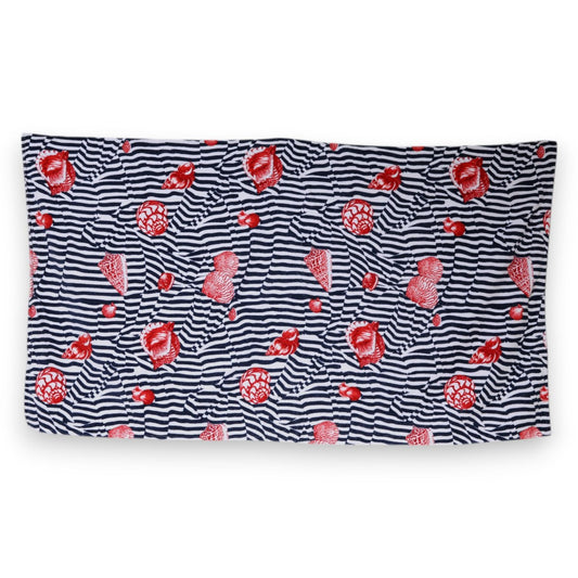 Dolce & Gabbana Multicolor Stripes Seashells Beach Towel Dolce & Gabbana