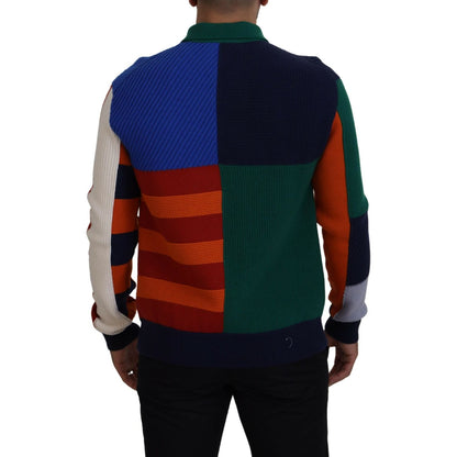 Dolce & Gabbana Multicolor Stripes Wool Pullover Sweater 1728,67345645728,Clothing,Dolce & Gabbana,IT48 | M,Material: 100% Virgin Wool,Men,Men - Clothing,Multicolor,New with tags,Sweaters - Clothing,Sweaters - Men - Clothing,Sweatshirts - Sweaters - Cloth