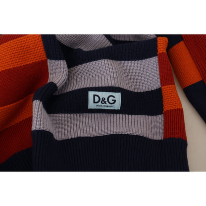 Dolce & Gabbana Multicolor Stripes Wool Pullover Sweater 1728,67345645728,Clothing,Dolce & Gabbana,IT48 | M,Material: 100% Virgin Wool,Men,Men - Clothing,Multicolor,New with tags,Sweaters - Clothing,Sweaters - Men - Clothing,Sweatshirts - Sweaters - Cloth